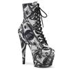 Pleaser - ADORE1020DP Bottes de plateforme, Pole dance chaussures - Chaussures de pole dance - Blanc/Noir Product image